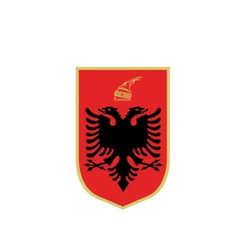 Auto Styling Albánsko Vlajka erbom PVC Kotúča, Auto Nálepky