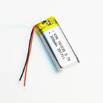 701535 3,7 V batéria 300mAh Lítium-Polymérová LiPo Nabíjateľná Batéria Pre Mp3, GPS slúchadlá mobilné elektronické časť