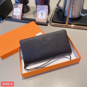 Luyi XII originálny dizajn pánske dlhé peňaženky, luxusné značky kožené módne vysokej kvality voľný čas liči zrna kožené zips spojka
