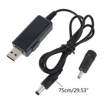 USB 5V do DC 5v 9v 12v USB Power Boost Line Krok Modul Zapojte Konektor Converter Adaptér Kábel s vypínačom Kábel 75 cm 95AF
