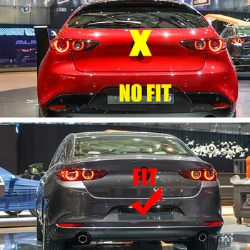 Vysoká Kvalita Pre Mazda 3 Sedan 2019 2020 Nehrdzavejúcej Ocele zadné dvere, zadné dvere Dvere Nálepky výbava Auta Styling Príslušenstvo 1pcs