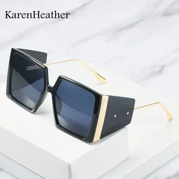 2021 Nadrozmerné Retro Luxusné Dizajnér slnečné Okuliare Pre Mužov, Ženy Štvorcový Rám Módne Slnko Luxusné Odtiene UV400 Retro Okuliare Eyewe