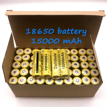 Dolidada Vysokej Kvality 15000 mAh 3.7 V 18650 lítium-iónové batérie Nabíjateľné batérie, LED blesk/Elektronika