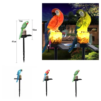 Papagáj/Owl LED Solárne Záhradné Osvetlenie, Vonkajšie Solárne Napájané Svietidlo Svietidlo Nepremokavé Krajiny Svetlá Pre Cesty, Záhradné Dekorácie