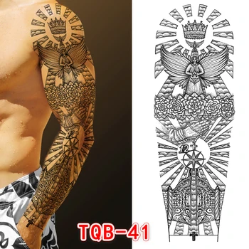 Plný Rameno Dočasné Tetovanie Rukáv Nálepky, Japonský Geisha Totem Tiger, Lev, Dočasné Tetovanie pre Mužov, Ženy, Dospelých Falošné Tetovanie