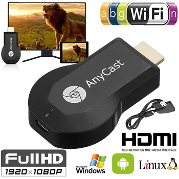 AnyCast M12 Plus WiFi Prijímač Airplay Displej Miracast kompatibilný s HDMI TV DLNA 1080P