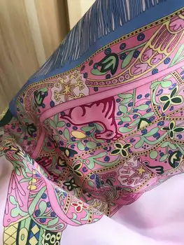 2020 nový príchod módne, elegantné, klasické ružové hodváb šatku 90*90 cm štvorcový šál keper zábal pre ženy doprava zadarmo