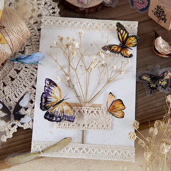 Yoofun 40pcs Motýľ, Dekorácie, Nálepky na Scrapbooking Časopisoch Denník Hračka Rastliny Deco Album DIY Nálepky na kancelárske potreby