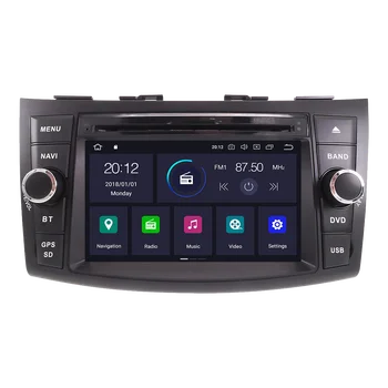 Pre Suzuki Swift 2011 + Auta GPS Navigácie Android Audio Multimediálne DVD Prehrávač, autorádio Záznamník Dotykový Displej Vedúci Jednotky Carplay