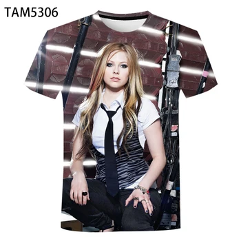 Avril Ramona Lavigne 2021 Mužov A Žien Temperament Fashion T-Shirt Harajuku Módne 3D Tlač Letné detské Bežné