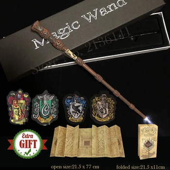 Voldemort Hermiona Draco Wands Žiariace Svetlo Čarovná Palička Potte Marauder je Mapa a 4 Handričkou Štítky, Darčekové S Box Dieťa Hračku