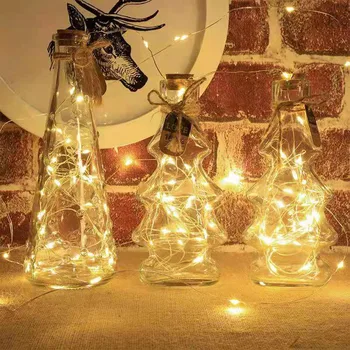 Víla Svetlá LED Reťazec Svetlá Batérie Powered Vianočný Veniec Pre Vnútorné Spálňa Domov Svadobné Nový Rok Dekorácie