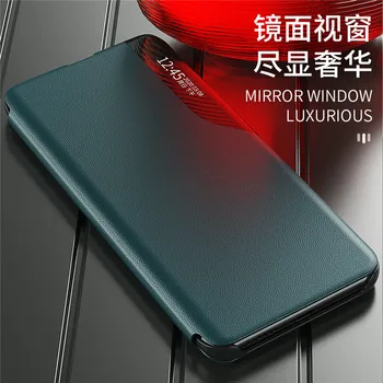 Pre Xiao Poco X3 NFC Shockproof Ochranné puzdro Smart Zobrazenie Okna Magnetické Kožené Flip Cover Pre Xiao Poco X3 Telefón Prípadoch