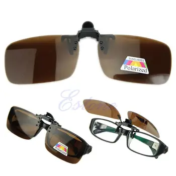 Polarizované Deň Night Vision Okuliare Klip-na Flip-up Objektív Jazdy Slnečné Okuliare