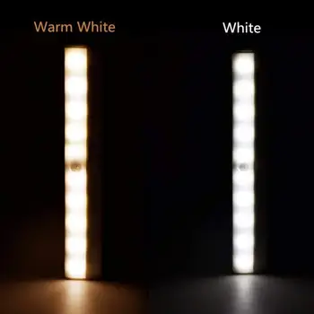 LED Nočné Svetlo Pohybové Čidlo Smart Kuchyňa Posteľ Ľudské Telo Indukčné Kabinetu Bezdrôtový Šatník Nástenné Svietidlo 6/10 Led 98mm 190 mm