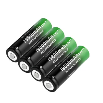 2021 Nové 18650 Li-Ion batéria 19800mah nabíjateľná batéria 3.7 V, pre LED blesk blesk alebo elektronických zariadení, kontakty batérie