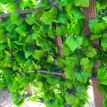 2021 230 cm Zelené Umelé Visí Leaf Garland Rastliny, Listy Viniča stenu ratanový záhradný výzdoba Domov Svadobné Party Dekor Záhrada