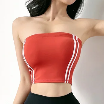 2021 Nové Textílie Priedušný Nylon Ženy Jogy Topy Podprsenka Farbou A Sexy Športové Nosenie Vonku Oblečenie
