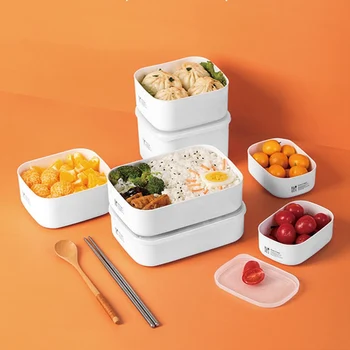 S-XL Plastové Chladnička, Ovocie Čipy, Mikrovlnná Rúra Lunch Box, Obdĺžnikový Skladovanie Potravín Pole, Utesnená Vodotesné Box S vekom