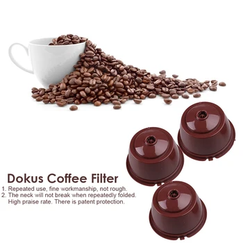 3ks Naplniteľné Kávové Kapsule Filtre Poháre Coffeeware Opakovane K-Pohár Filter na Kávu Príslušenstvo pre Nespresso Dolce Gusto