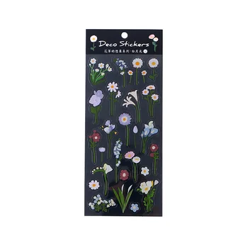 Krásne farebné Kvety Nálepky DIY Dekorácie Denník Scrapbooking Stick Štítok Album Nálepky Kawaii kórejský Stacionárne Dodanie