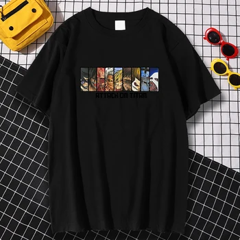 Útok Na Titan Anime Tlač T-Shirts Muž Voľné Posádky Krku Oblečenie Retro Nadrozmerné Streetwear Estetické Nadrozmerná Muž T-Shirt