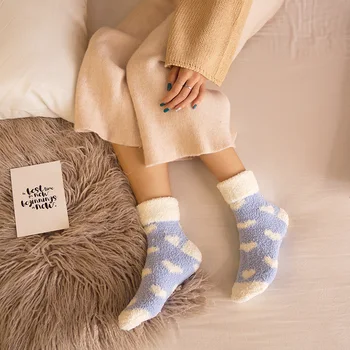 Odbavenie Predaj Japonských Kawaii Dievčatá Roztomilý Srdca Tlače Zimné dámske Ponožky Hrubé Teplé Dlhé Ponožky oblečenie pre voľný čas, Topánky Poschodí Posádky Ponožky