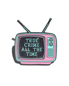 True Crime celý čas Televsion Smalt Pin Mederino Odznak Pin Horor Tv Odznak Šperky