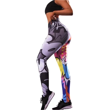 2021 Ženy Digitálna Tlač Legíny Cvičenie Legíny Vysoký Pás Push Up Leggins Fitness Legíny dámske Nohavice