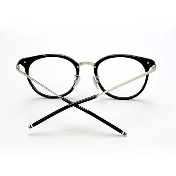 New York Thom Dizajn Značky Retro Okrúhle Okuliare Zmes Okuliare, Rám Muži Ženy Kruhu Predpis Optické gafas Oculos