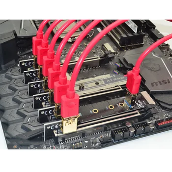 Najnovšie USB M. 2 PCI-E X16 NVME VGA Predlžovací Kábel 4Pin 6Pin Slot Sata Pre Banské Banské Slot Karty Adaptéra NGFF Pcie Stúpačky Karty