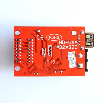 Huidu HD-U6A Usb flash ovládací karty p10 červená farba led modul jednej farby červená dual p10 p12 p16 radič