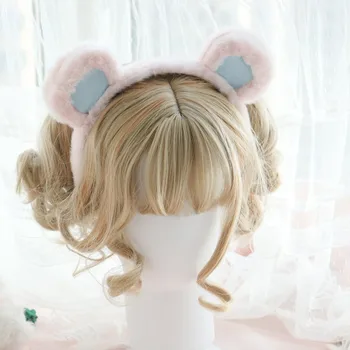 Sladké Lolita hairband medveď sladké headdress hnedé kc tiramisu