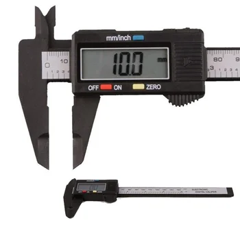 Digitálny Vernier Strmene opatrenie 150mm 6inch LCD Elektronické Uhlíkových Vlákien Rozchod výška meracie prístroje mikrometer