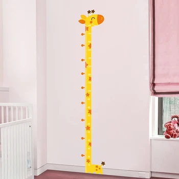 Výška Opatrenie Samolepky na Stenu DIY Cartoon Žirafa Zvierat Stenu pre Deti Spálne Obývacia Izba Domáce Dekorácie Príslušenstvo