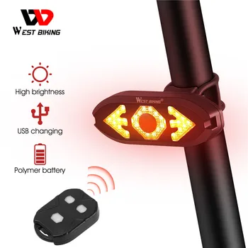 Smart Svetlo na Bicykel Bezdrôtové Diaľkové Ovládanie na Bicykli Sústruženie Signál zadné svetlo s USB Požičovňa Nabíjateľná Zadné Svetlo LED Výstražné Lampy