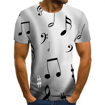 Plameň T-shirt Mužov Hudby T-shirts 3d Gitara Tshirts Bežné Kovové Tričko Tlač Gotický Anime Šaty, tričká Krátky Rukáv