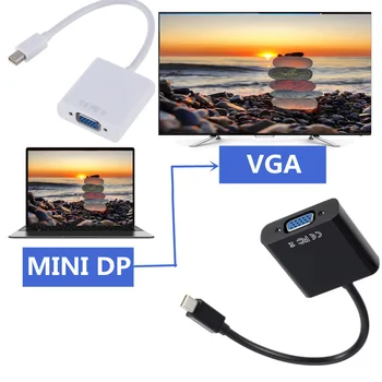 Pre MacBook Air Pro, iMac, Mac Mini Thunderbolt portu Mini DisplayPort Display Port Mini DP Na Kábel VGA Adaptér pre HDTV 1080P Monitor