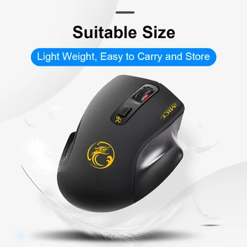 2.4 G Wireless Mouse 4 Tlačidlo 1600 DPI Bezdrôtová Myš Ergonomický Stlmiť Myší s USB Prijímač pre PC, Notebook