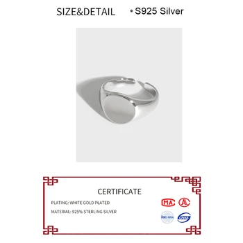 Trendy 925 Sterling Silver Chain Prstene pre Ženy Časť Zlata ColorVintage Ručne Spletených Geometrické Prst Šperky Strany Dary