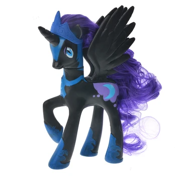 Hot Predaj Rainbow Kôň 14 cm Unicorn Princess Black Moon Biela Vesmíru Dievča je Najlepší Darček k Narodeninám Izba Furnishings16Pcs