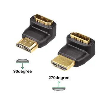 Kompatibilný s HDMI Kábel Konektor pre Adaptér 90-Stupňový Uhol Mužov a Žien Converter pre 1080P HDTV kábel Kábel Adaptéra Extender