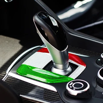 Skutočné uhlíkových vlákien, používaných v Alfa Romeo Giulia stelvio 2017-2019 auto stredovej konzoly prenos kryt prevodovky výbava