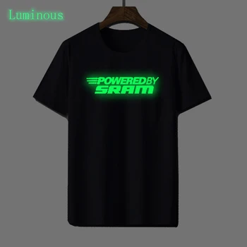 NAPÁJANÝ SRAM vytlačené Mens Voľné svietiace tričká fluorescenčné oblečenie pre Dospelých Príliš Rýchle sušenie tričko