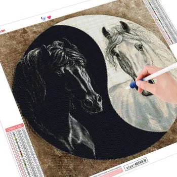 HUACAN 5D DIY Diamond Maľovanie Kôň Mozaikový Obraz Plný Štvorec/Round-Diamond Výšivky Zvierat Domova Vyšívanie