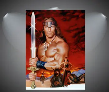 Arnold Schwarzenegger Conan The Barbarian Ročník silk Plagát na Stenu Decor12x18 24x36 palcový 01