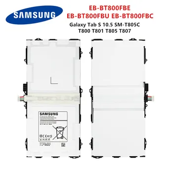 SAMSUNG Pôvodnej Tablet EB-BT800FBE EB-BT800FBU 7900mAh Batérie Pre Samsung Galaxy Tab S 10.5 SM-T805C T800 T801 T805 T807