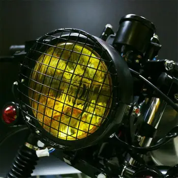 Univerzálny 7inch Motocykel Svetlometu Oka Gril Masku Protector Stráže Štvorcový Kovový Kryt Masku Protector Stráže Námestie Auto Nástroje