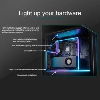 550mm PC 3Pin Flexibilné Montážne Digital RGB 5v Celý Rozsah Farieb LED Svetelné Pásy Radič DIY Príslušenstvo
