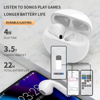Air Pro 6 TWS Bezdrôtové Slúchadlá Stereo Headset Hráč Bluetooth Slúchadlá Slúchadlá Šport Slúchadlo Pre Apple IPhone Huawei Xiao